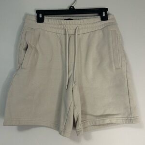 Men’s H&M Beige Casual Drawstring Shorts, Size S